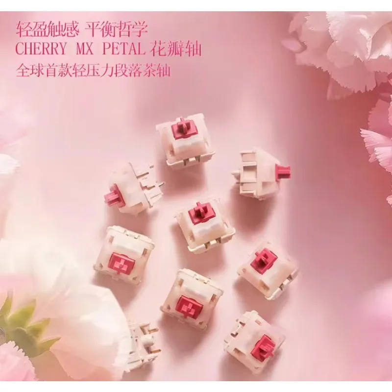 CHERRY Cherry MX Interruptor de pétalos de PETAL Interruptor de microactuación de fuerza de luz personalizado Paquete al por menor de 35 teclado mecánico personalizado para jugadores - imagen 3