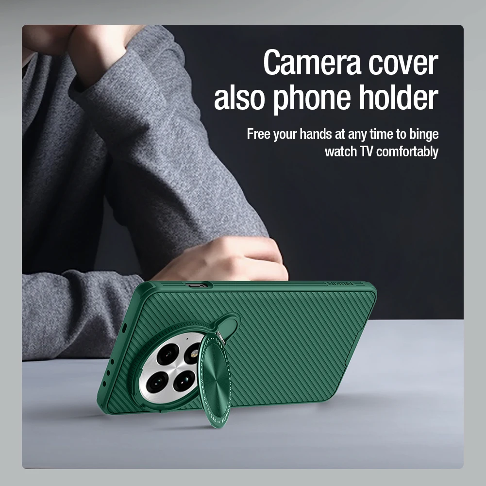 NILLKIN para OnePlus 13 Magsafe funda CamShield Prop con soporte de lente de protección plegable contraportada para One Plus 13 fundas magnéticas - imagen 3