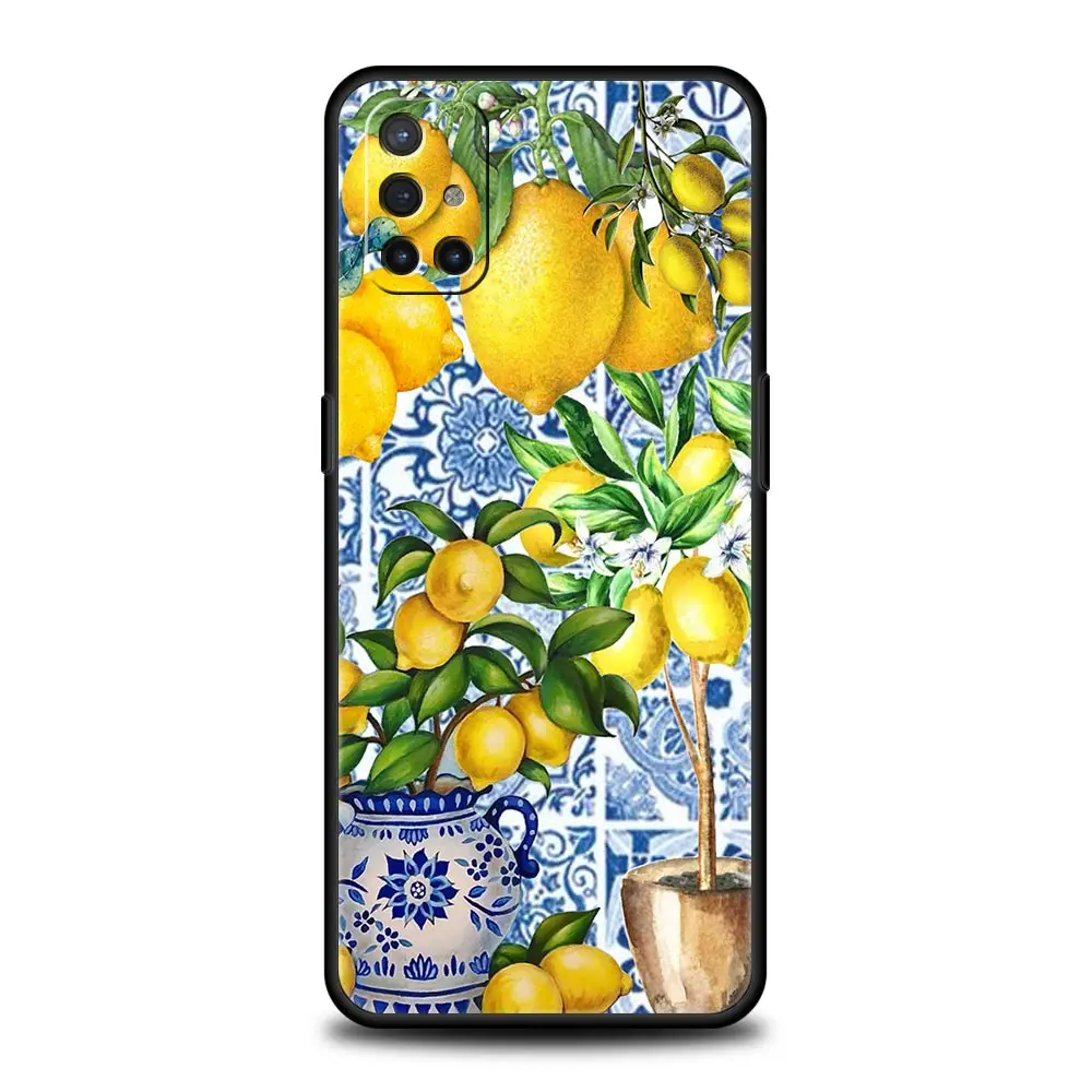 Funda de teléfono Retro fruta limón para OnePlus 13 12 11 10 9 8 7T Pro 13R 12R 10R 9RT 8T Nord N200 N30 2T CE 2 3 5G Lite funda suave - imagen 4
