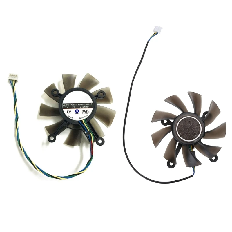 Ventilador enfriador de 75MM FD8015U12S DC12V 0.5AMP 4PIN para ASUS GTX 560 GTX550Ti HD7850, ventiladores de refrigeración de tarjetas de vídeo gráficas - imagen 2