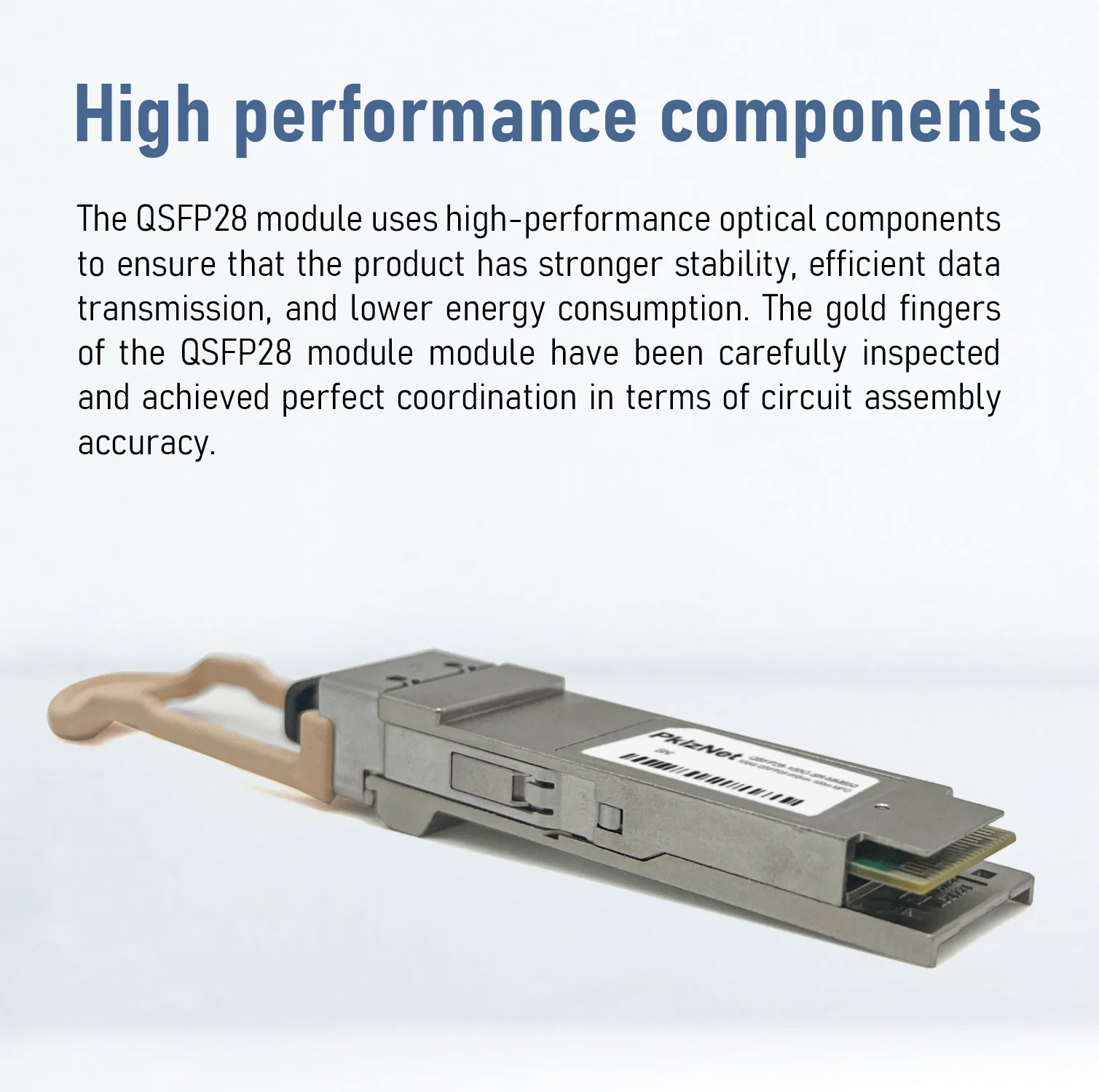 100G 850nm 100m en OM4 MPO QSFP28 Transceptor multimodo Amplia compatibilidad plug-and-play utilizado para interruptores, computadoras y servidores - imagen 4