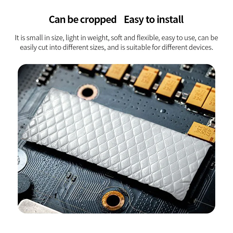 Teucer TP400 14,8 W/mk disipación de calor almohadilla de grasa térmica de silicona de alta calidad CPU/GPU tarjeta gráfica refrigeración por agua 120x120mm - imagen 4