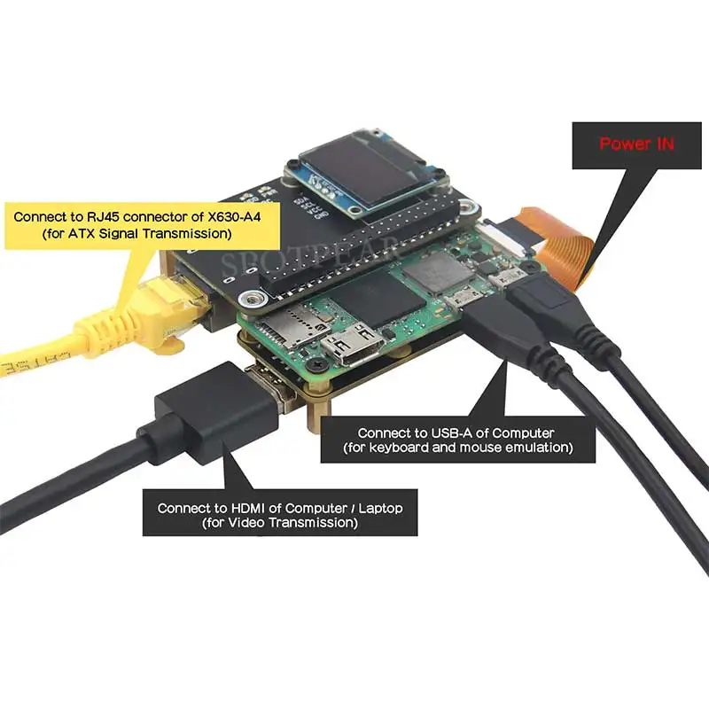 Raspberry Pi Zero 2W KVM-A4 V2.0 basado en KVM Operación y mantenimiento del servidor Over IP Compatible con HDMI a CSI - imagen 4