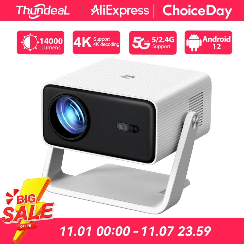 ThundeaL TD85W 2K 4K Full HD 1080P proyector de vídeo Android enfoque automático TD85W TD85 cine en casa 3D LED proyector de haz portátil - imagen 2