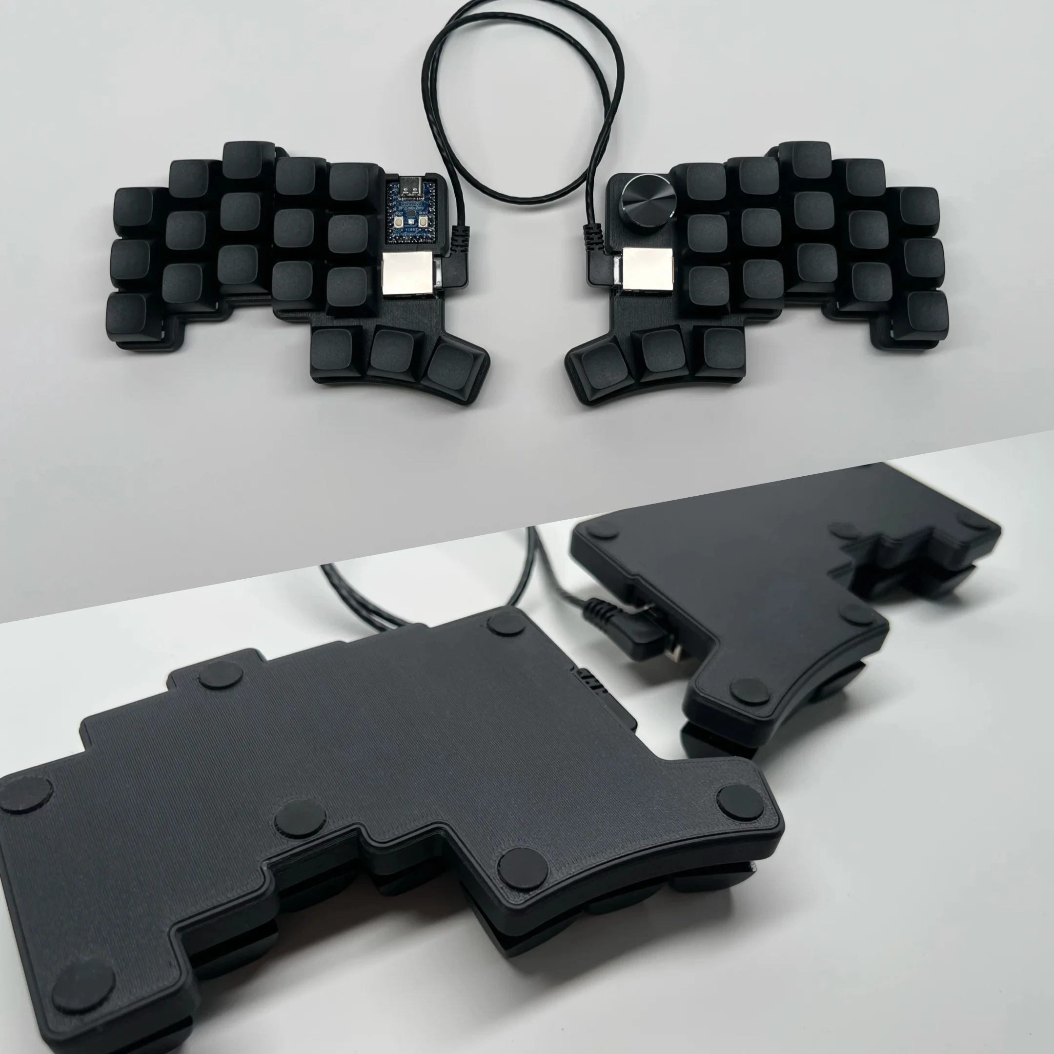 Cheapino V2 teclado dividido con cable Vial de intercambio en caliente teclado mecánico ergonómico juego MX interruptores QMK Firmware pre-soldado Kit de bricolaje