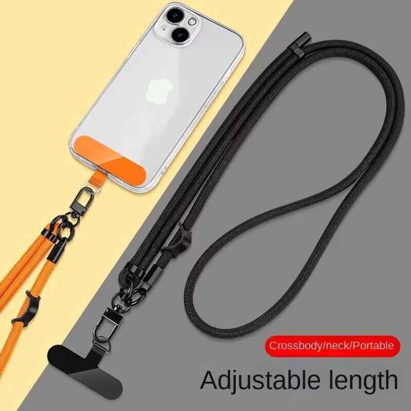 Cordón cruzado largo para teléfono, correa de muñeca antipérdida con Clip, ajustable, Universal, 7mm - imagen 2
