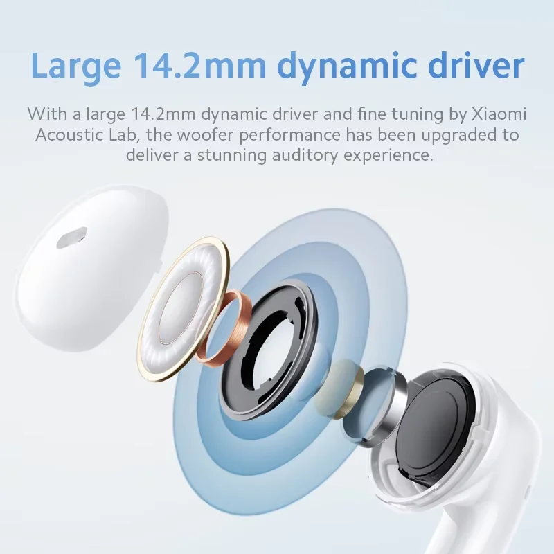 Versión global Xiaomi Redmi buds 6 Auriculares activos 30 horas de duración de la batería Bluetooth 5.4 Reducción de ruido de micrófono dual Tipo-C - imagen 2