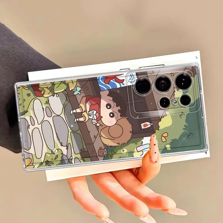 Funda Protectora para Teléfono con Diseño de Crayones Shinchan para Samsung Galaxy S25 Edge S24 S26 S22 FE Note 20 Ultra 10 S23 Ultra S20 Plus S21 - imagen 3
