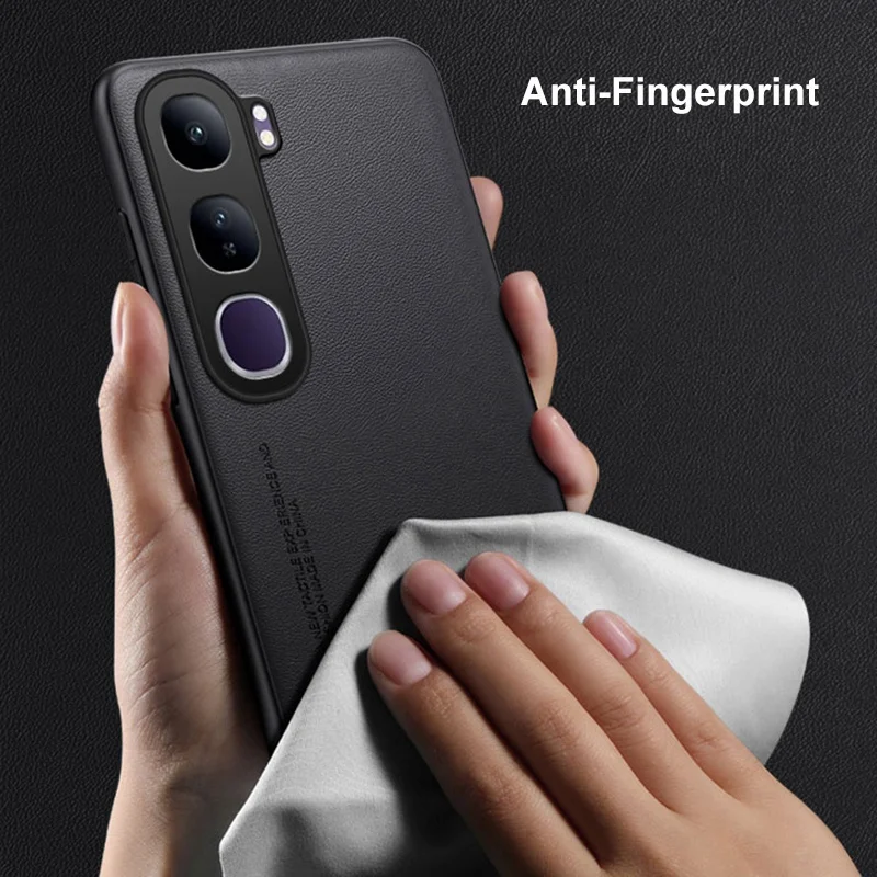 Funda de cuero PU de lujo para Vivo V40 Lite 4G, funda trasera de silicona mate a prueba de golpes, funda de teléfono de protección completa para Vivo V40 Lite 5G - imagen 5
