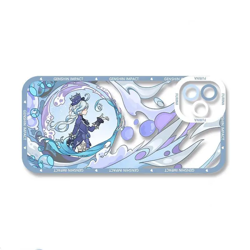 Funda para iphone 15 Pro Max 11 12 13 14 Pro Max 6 6S 7 8 Plus 13 Mini XS Max XR SE 2022 funda suave Genshin Impact Furina - imagen 4