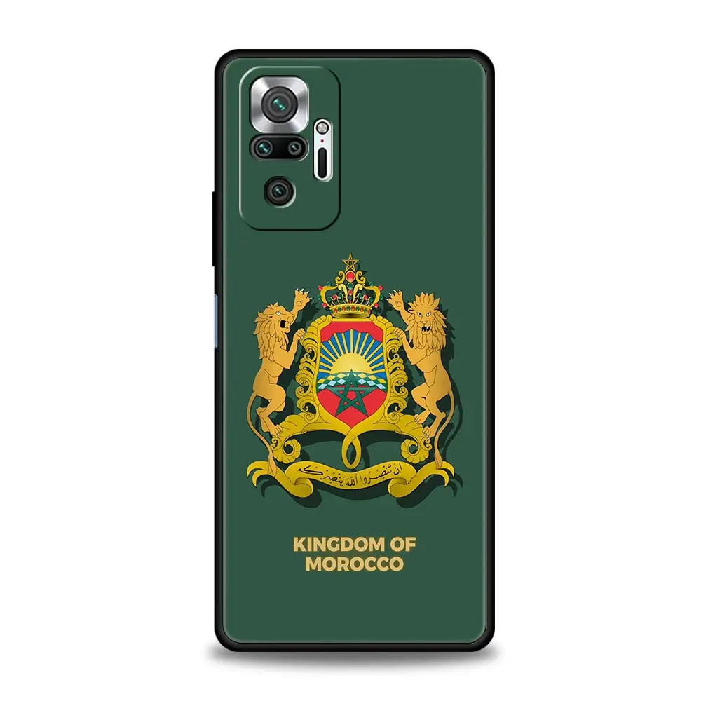 Funda de teléfono para Xiaomi Redmi Note 14 13 12 5G 11 10 Pro Plus 4G 9S 9 14C 13C 12C 10C 9C 9A funda bandera marroquí pasaporte marroquí - imagen 2
