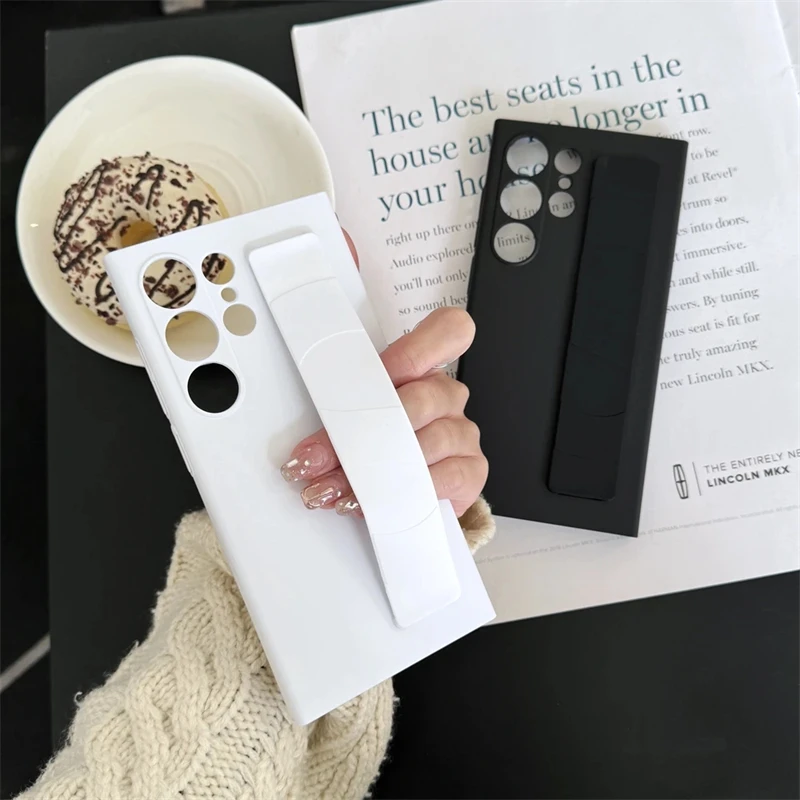 Para Samsung S24 S23 Ultra Plus funda de lujo de silicona mate pulsera protección a prueba de golpes funda trasera dura de PC para Galaxy S24Ultra - imagen 5