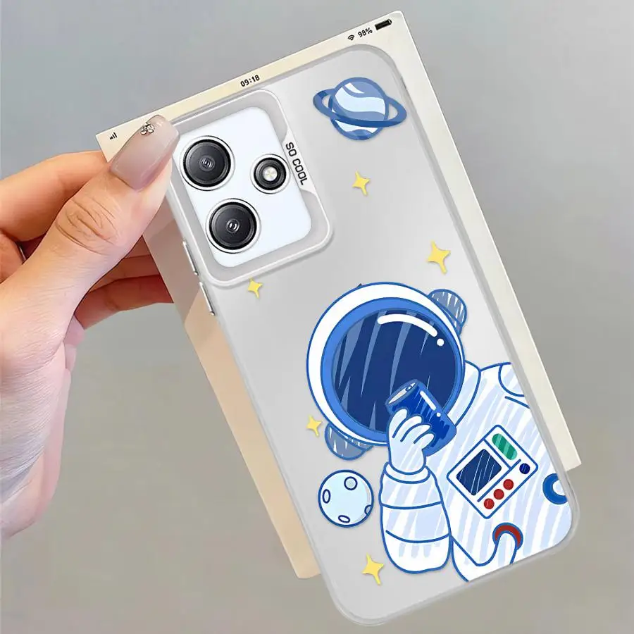 Funda de astronauta espacial de dibujos animados para Xiaomi Redmi 14C 12 A1 A3 A2 Plus 13 A4 13C 12C A3x funda suave - imagen 4
