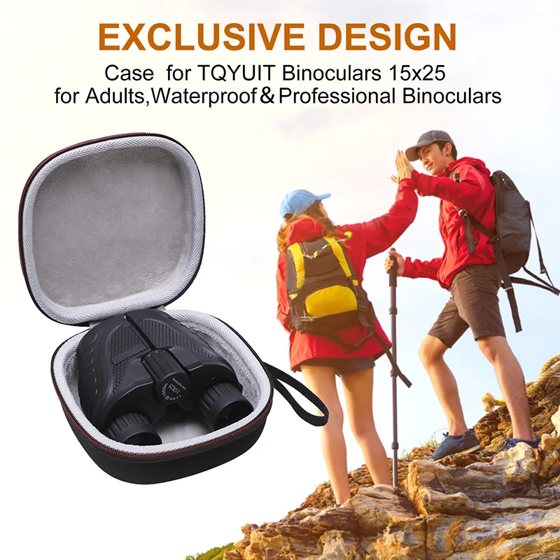LTGEM Estuche rígido EVA para binoculares BAK4 para adultos Bolsa de almacenamiento de transporte 15x25 - imagen 5