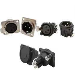 Conector XLR de 2 piezas, de 3 pines conector macho, conector hembra para montaje en Panel, adaptador de altavoz de Audio