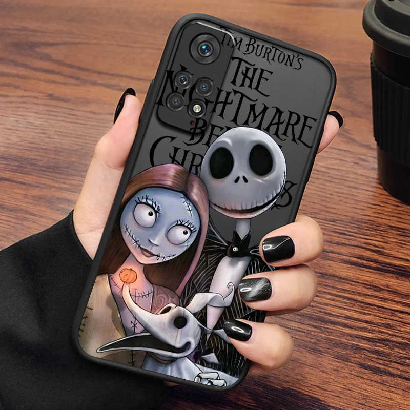 Funda translúcida esmerilada del pesadilla antes de Navidad para Redmi Note 13 12 12S 12T 11 11T 11E 10 10S 9 Pro Plus 5G - imagen 3
