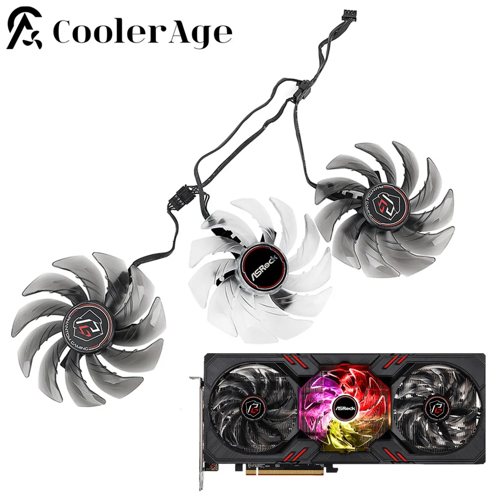 Nuevo ventilador enfriador de 87MM de repuesto para Asrock AMD Radeon RX 6600XT 6650XT Phantom Gaming gráficos tarjetas de vídeo ventiladores de refrigeración