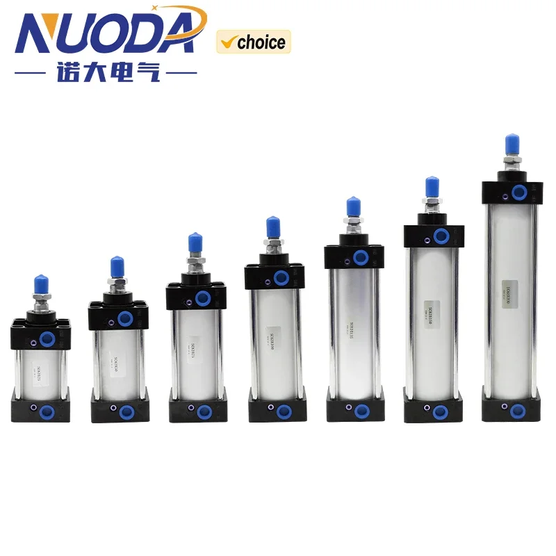 Cilindro de aire estándar SC SC32/40/50/63mm de diámetro, pistón de cilindro neumático pequeño, carrera de 25/50/75/100/150/200/250mm - imagen 2