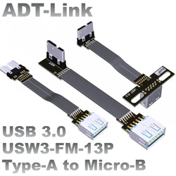 Cable Extensor USB 3.0 Micro-B a Tipo A Hembra – Plano Plegable 90°