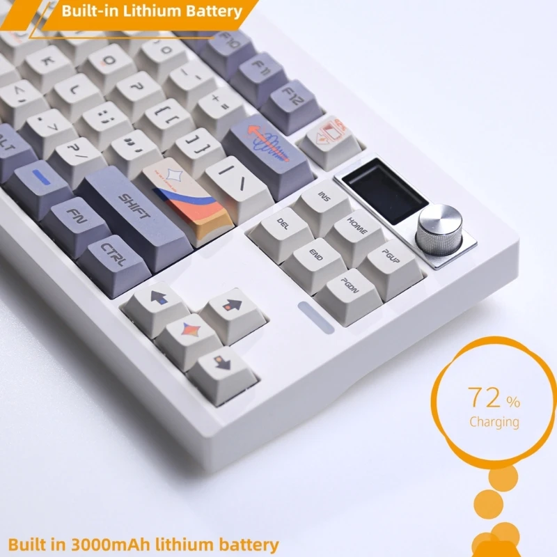 Kit de teclado personalizable GMK87, 87 teclas, BT5/2,4G/tipo C, mejora la productividad, intercambiable en caliente, fácil reemplazo de interruptores - imagen 3