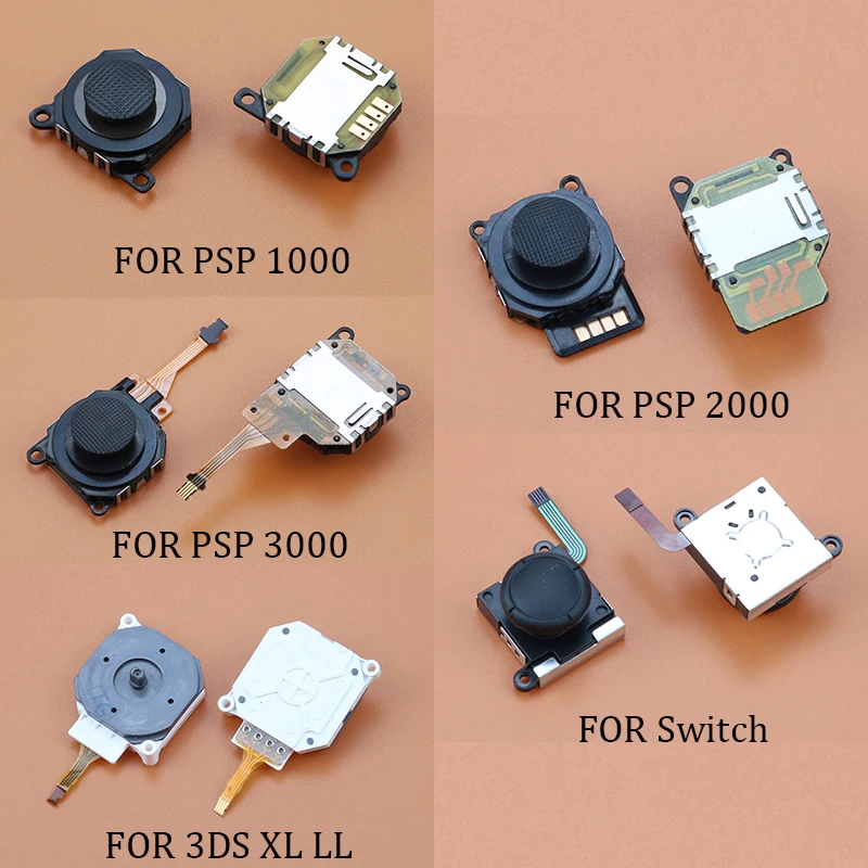 YUXI, 1 unidad, Joystick analógico 3D, reemplazo de palanca de pulgar para Sony PSP 1000 2000 3000 para 3DS XL LL para controlador de consola Switch Lite