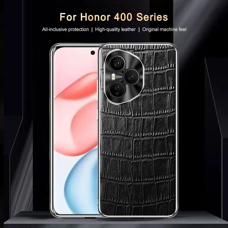 Para Huawei Honor 400 Pro funda de lujo de cuero PU a prueba de golpes funda protectora trasera para Huawei Honor 400 400Pro carcasa de teléfono - imagen 2