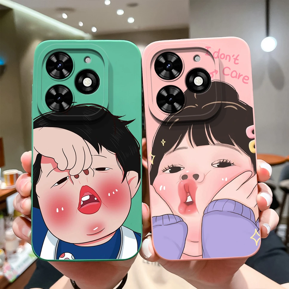 Para Tecno Spark Go 2024 funda blanda de teléfono moda estilo estético fundas de silicona líquida a prueba de golpes para Tecno SparkGo2024 Fundas - imagen 4