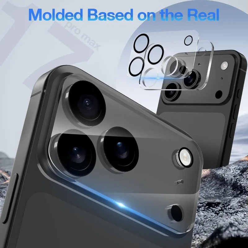 Película protectora de vidrio templado HD de 5 uds para iPhone 17 16 15 14 13 12 11 Pro Max Protector de lente de cámara para iPhone 15 Pro Max 17 - imagen 4