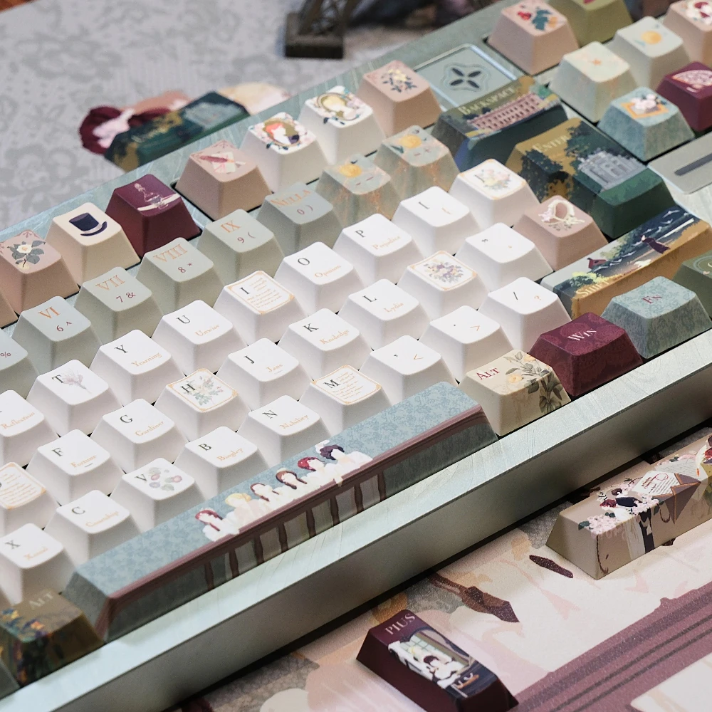 Teclas de orgullo y prejuicio, teclas de teclado mecánico Retro elegantes de alta gama Cherry Pbt - imagen 3