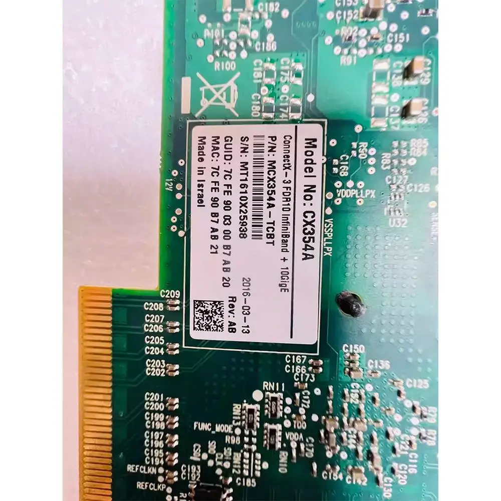 Para Mellanox ConnectX-3 10GigE CX354A 40G Tarjeta de red de doble puerto MCX354A-TCBT - imagen 3