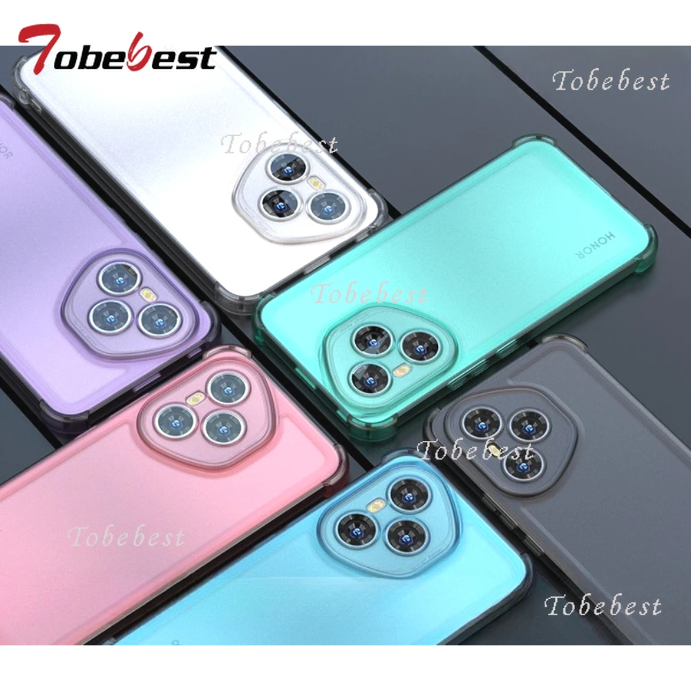 Funda de silicona mate transparente a prueba de golpes de Color caramelo para Huawei Honor 400 300 Ultra 200 100 90 80 70 60 Pro funda suave Gobal - imagen 2
