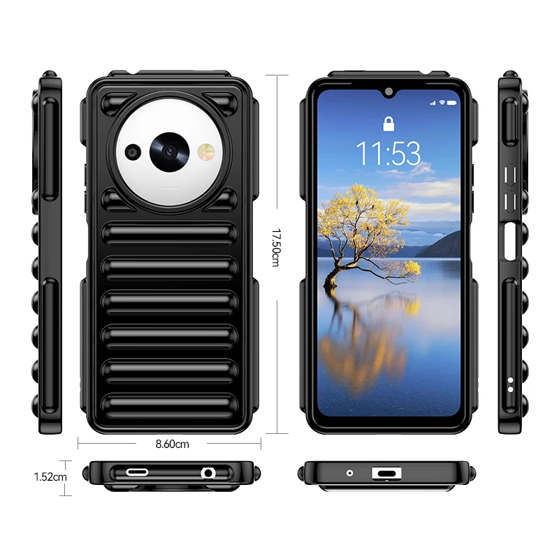 Para Xiaomi Poco C61 funda para Poco X6 Pro Poco X6 Neo Poco M6 Pro F6 M6 Pro C65 funda de cápsula tridimensional a prueba de golpes - imagen 5