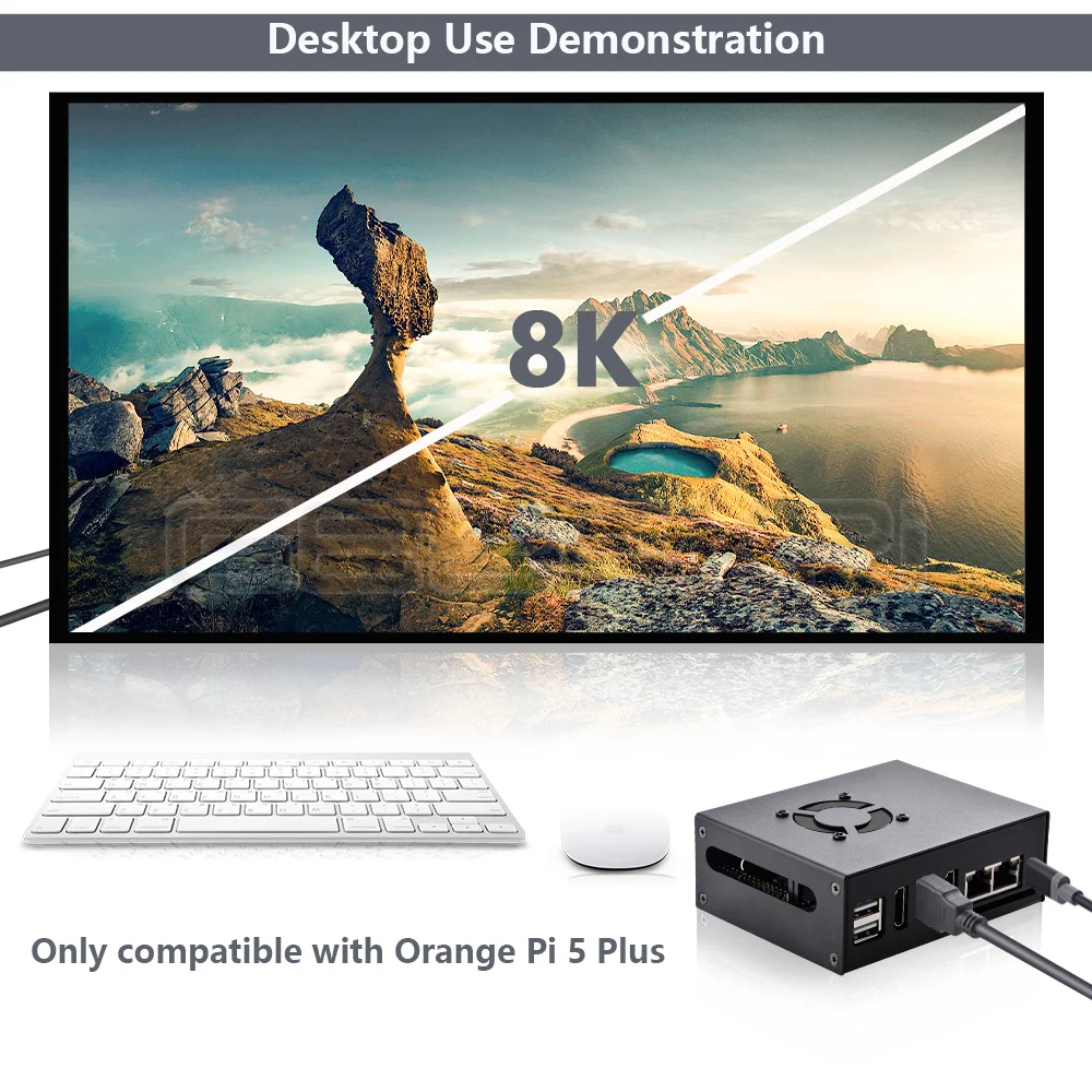 Caja GeeekPi Orange Pi 5 Plus con disipadores de calor Caja metálica Orange Pi 5 Plus con ventilador de refrigeración - imagen 3