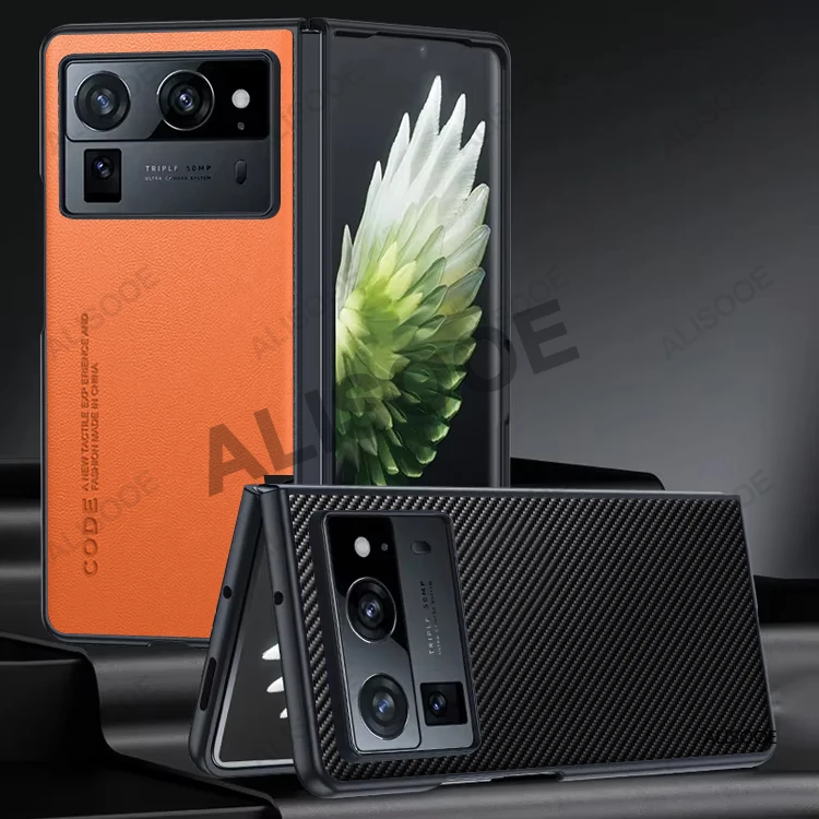 Funda de cuero para Tecno Phantom V Fold 2, Funda protectora de cuero PU de lujo, Funda dura para teléfono de PC para Phantom V Fold2 5G Capa - imagen 3