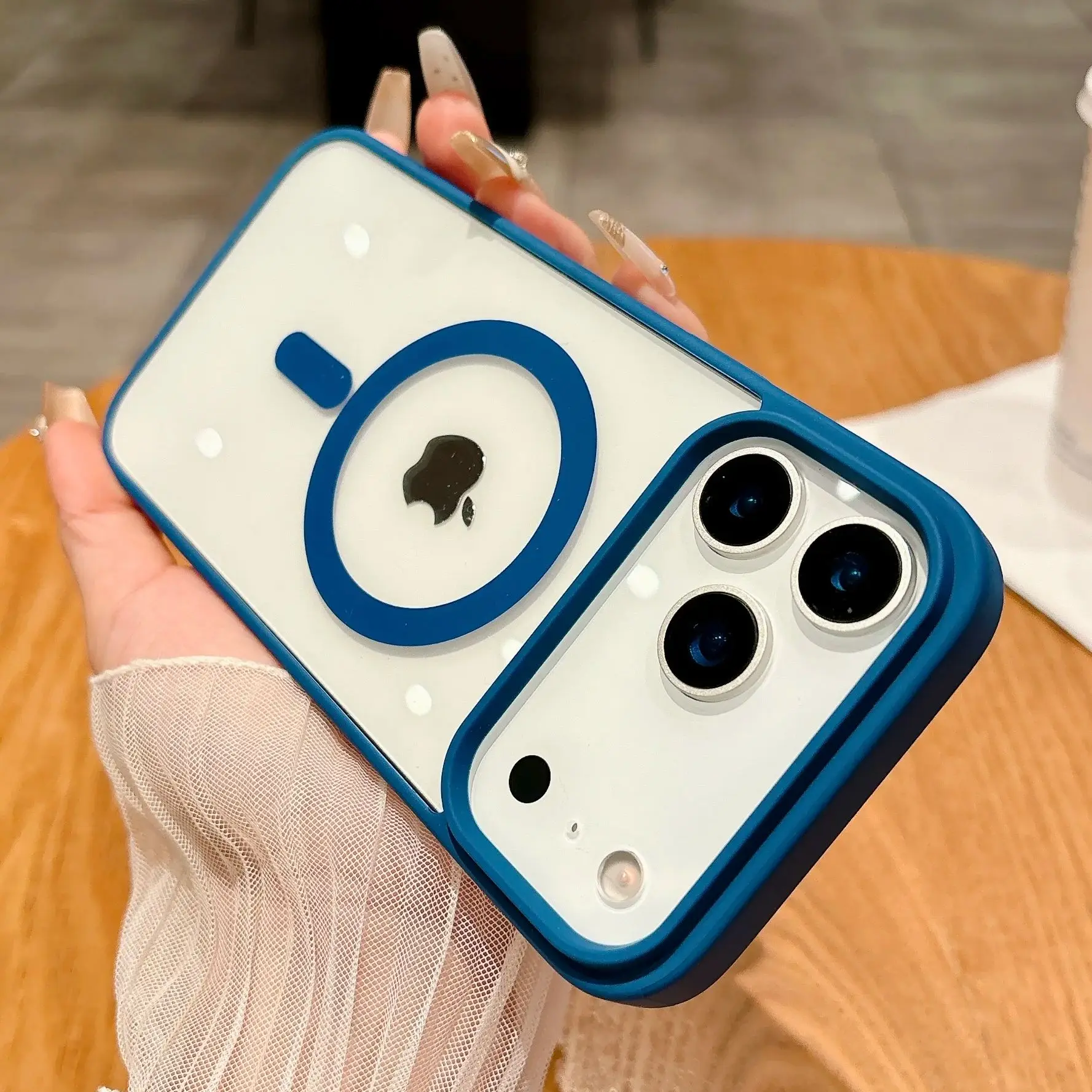 Funda magnética transparente esmerilada para iPhone 17 Air 16E 16 15 14 13 12 11 Mini Pro Max Plus para Magsafe cubierta trasera de PC a prueba de golpes - imagen 2