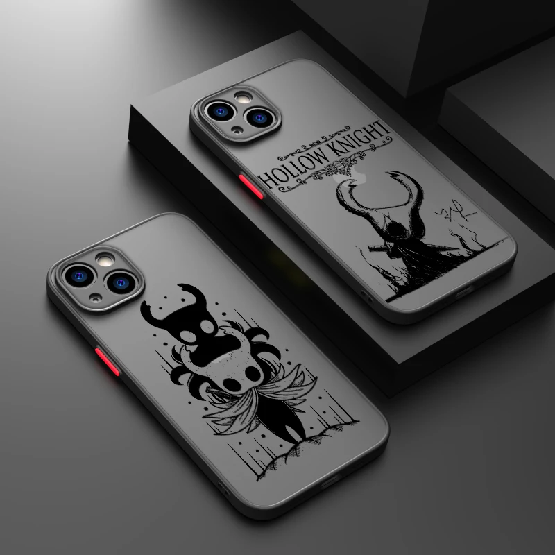 Funda de teléfono The Hollow Knight para Apple iPhone 15 14 13 12 11 XS Mini Pro Max 8 XR X mate esmerilado translúcido