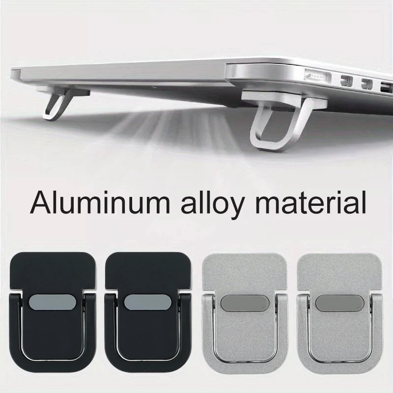 2 unids/set soporte para ordenador portátil, soporte para teclado, elevador, Mini soportes portátiles de aluminio para ordenador portátil