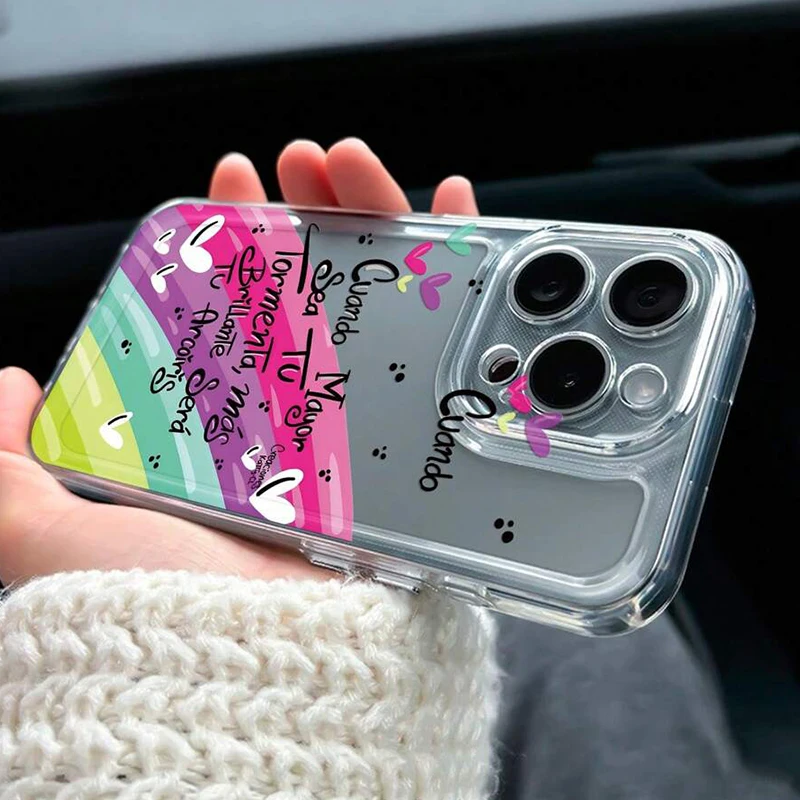 Funda de teléfono con estampado de lema de arcoíris para Xiaomi Redmi 14C 13C 12C Redmi Note 14 13 12 Pro Plus 12S 11 10, funda suave transparente a prueba de golpes - imagen 5