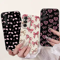 Funda Samsung Galaxy A17 de silicona floral con lazo antigolpes