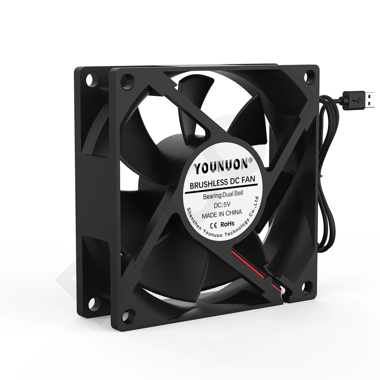 YOUNUON-ventilador de refrigeración sin escobillas, dispositivo de refrigeración de 90mm, 5V/12V/24V, 5V, USB, 2 piezas - imagen 2