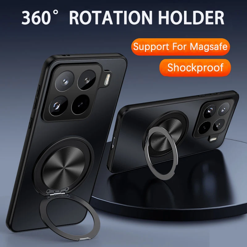 Funda esmerilada AG para XIAOMI 17 Pro Max 15 14 Ultra 13 Lite 13T 12 12T 11 10 Pro soporte de anillo magnético cubierta protectora de lente - imagen 2