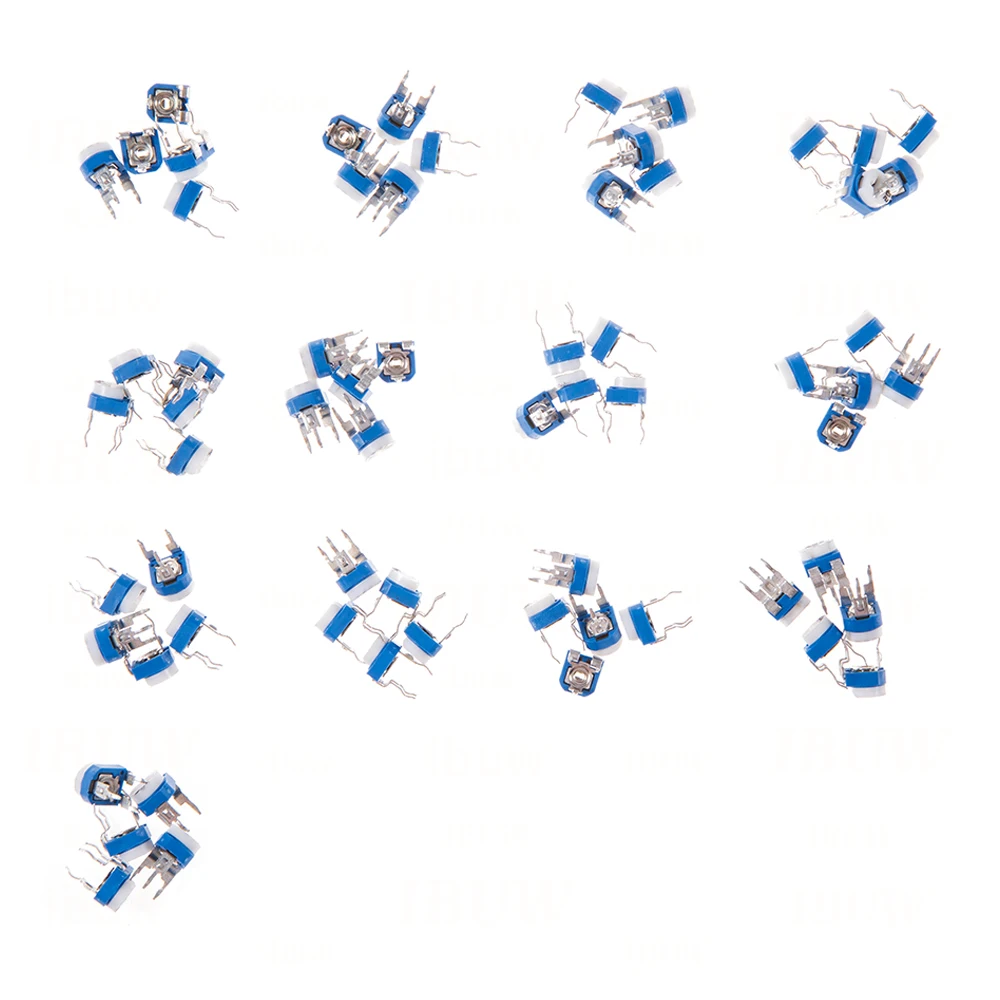 65 Uds potenciómetro recortador RM065 resistencia ajustable 100R ~ 1M potenciómetros 1K 5K 10K 20K 50K 100K 500K 1M resistencias variables - imagen 2