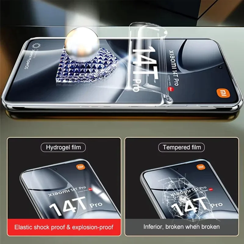 4 Uds película de hidrogel para Xiaomi 14T Pro 13T Pro película de Gel para Xiaomi 13 12 Lite 14 Ultra 12X 10T 11T 12T 14T Pro protectores de pantalla - imagen 5
