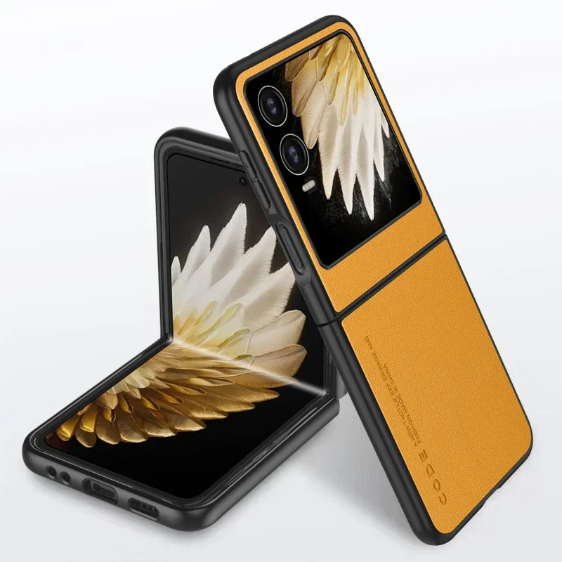 Funda de teléfono de cuero PU liso de lujo para Tecno Phantom V Flip 2, funda de silicona suave mate a prueba de golpes, parachoques para Phantom V Flip2