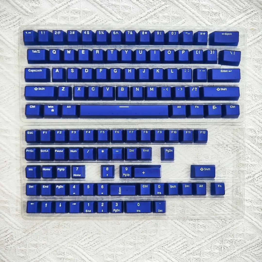 Teclas de pudín translúcido azul Klein de 114 teclas, teclas PBT retroiluminadas RGB, perfil OEM para interruptores MX, teclado de jugador - imagen 5