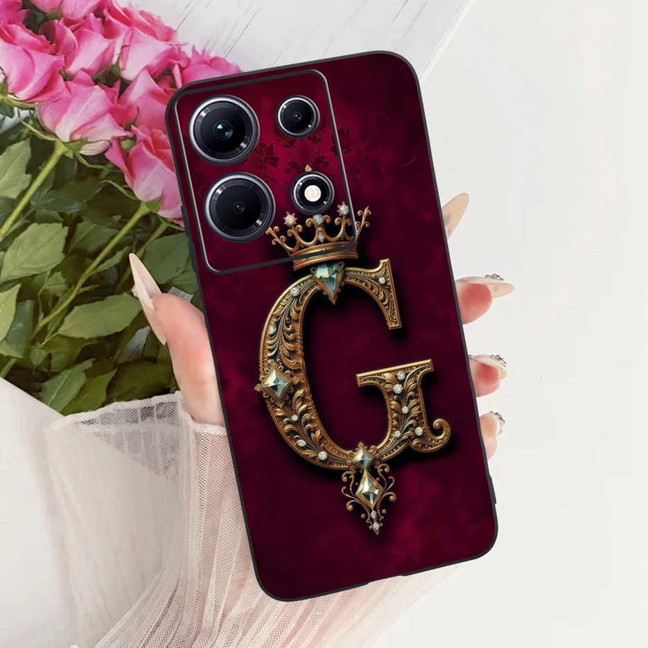 Para Infinix Note 30 VIP funda X6710 nueva corona letras cubierta suave TPU funda de teléfono para Infinix Note 30 Pro Note30 Note30i X6716 bolsas - imagen 5