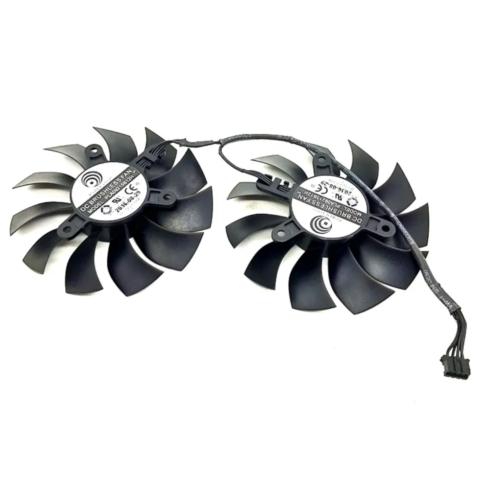 Para EVGA GTX1080TI SC GTX 1080 Ti edición negra SC2 ventilador tarjeta gráfica refrigeración 2 unids/lote PLA09215B12H 12V 0.55A 86mm 4 pines - imagen 2