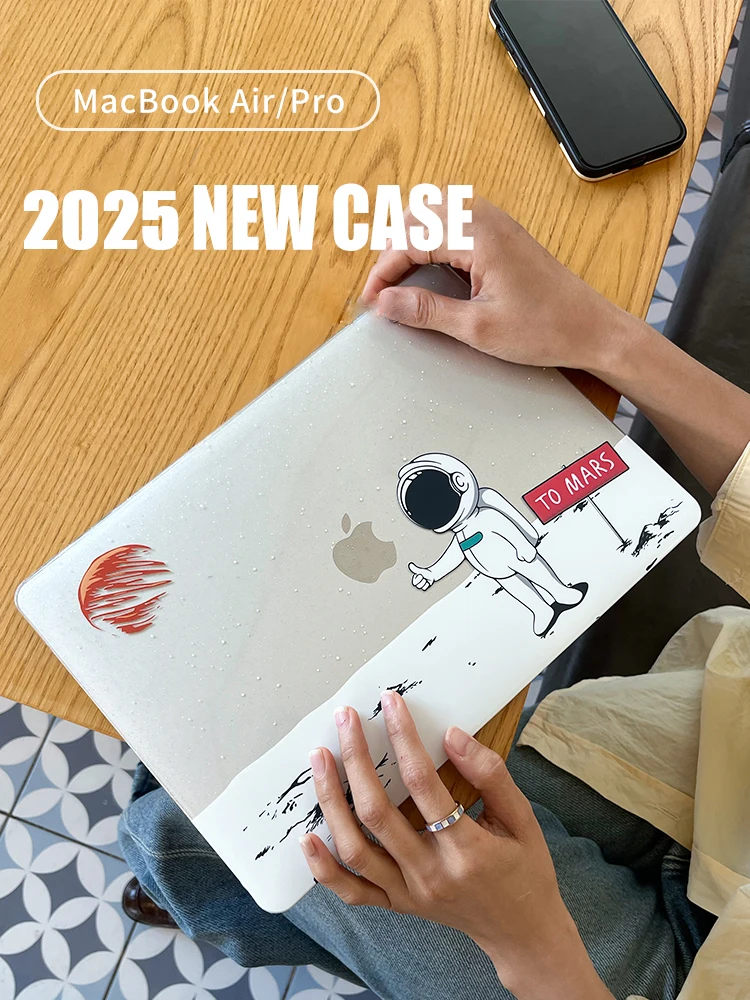 Funda de portátil para MacBook Air M4 Pro 13 M2 2022, funda M1 2020 2023 Pro 14 16 M3 2024, carcasa dura para Air 13,6 15,3, funda con estampado brillante