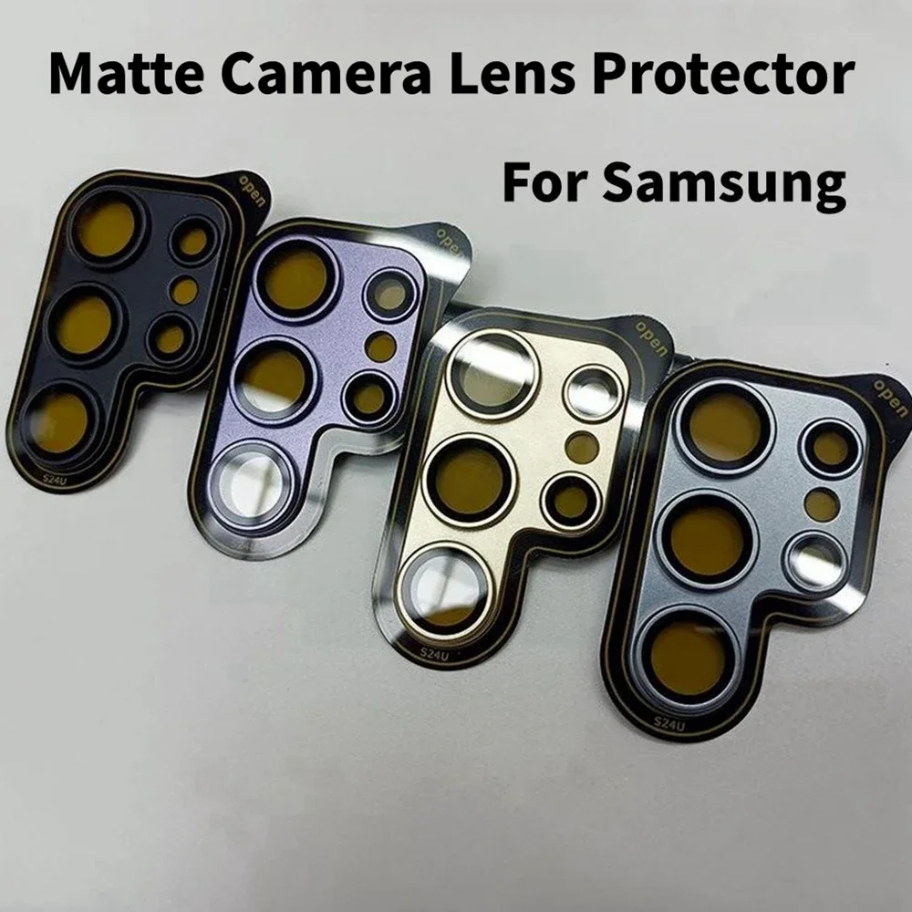 Protector de cámara de cubierta mate para Samsung Galaxy S24 S25 Ultra, funda de lente trasera, anillo de vidrio templado para Samsung S23Ultra, película de lente - imagen 2