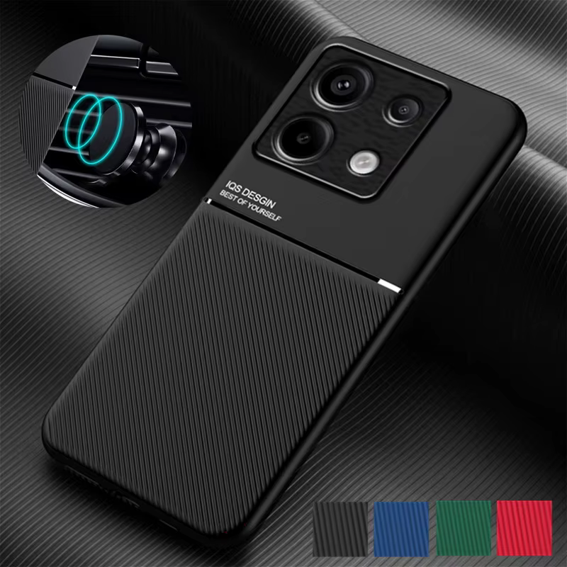 Funda antideslizante resistente para Xiaomi Poco X6 Pro X5 5G X4 M6 Pro M5 M4 F6 F5 F4 GT, funda con soporte magnético para coche, Fundas